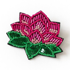 Aplique Floral de Lentejuelas con Baño Metálico, Parche Bordado con Motivo Floral y Cuentas para Ropa, Bolsos, Zapatos, Manualidades DIY, Venta al por Mayor Personalizada - Product Image 2