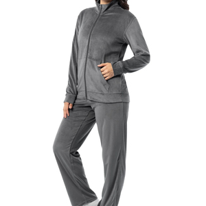 Ensemble de survêtement en velours à capuche, haut court imprimé et pantalon de jogging pour femme, tenue décontractée d'été 2-en-1 style streetwear - Product Image 2