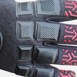 Guantes de Portero de Fútbol Profesionales, Material PU, Antideslizantes, Cierre de Gancho y Bucle, Unisex, Diseño en Relieve, Blanco, Rojo, Negro - Product Image 6