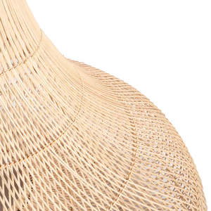 Artisanal Rattan Pendant <b>Light</b> <b>Shade</b> Handmade Woven <b>Wicker</b> Hanging Ceiling Lamp Cover Coastal Farmhouse Interior Lighting Decor - Product Image 3