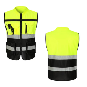 Chalecos de Seguridad Reflectantes de Alta Visibilidad, Lavables y Reutilizables, con Múltiples Bolsillos, Duraderos, con Logotipo Personalizado, para Sitios Industriales - Product Image 6