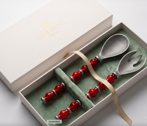 Elegant Stainless Steel Salad <b>Servers</b> With Beads Handle For Household Hotel And Restaurant Wholesale - Product Image 3