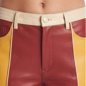 Custom Design Women Genuine Leather Pants Female Pockets Leather <b>Trousers</b> Ladies Slim Fit Leather Pants - Product Image 4