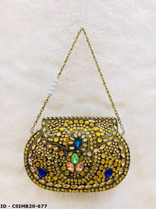 Bolso de Mano de Lujo para Mujer, con Cadenas de Perlas y Diamantes, Cristal, para Fiestas de Verano, Bodas, con Bolsillo para Celular - Product Image 3