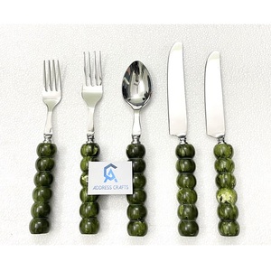 Offre Spéciale – Couverts en Acier Inoxydable Argenté (Couteau, Fourchette, Cuillère) avec Manche en Résine – Vaisselle de Cuisine et de Fête pour la Maison - Product Image 5
