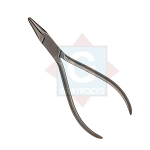 Pince à bec plat orthodontique en acier inoxydable, instrument dentaire manuel de classe I, couleur argent/gris -7474-99 certifié CE - Product Image 1