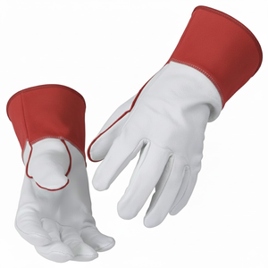 Meilleurs gants de soudage TIG en cuir de vachette résistant à la chaleur, antidérapants, pour soudeurs MIG, prix de gros - Product Image 3