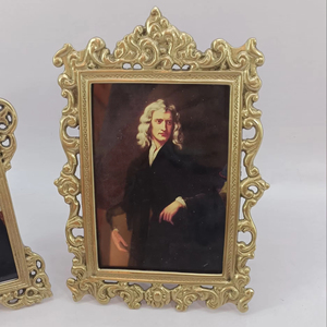 Elegant <b>Antique</b> Brass Photo <b>Frame</b> with Decorative Borders and Timeless Charm Perfect for Preserving Family Photo Legacies - Product Image 6