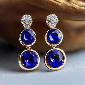 Luxe 925 Sterling Silver Nano Sky Blue Topaz Gemstone Boucles d'oreilles pour femmes Bijoux de mode - Product Image 3