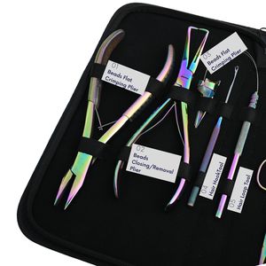 Kit d'outils professionnels pour extensions de cheveux à usage professionnel en salon, avec perles, outil de sertissage, outil de retrait de micro-anneaux, pince à cheveux et ensemble de pinces de coiffure - Product Image 3