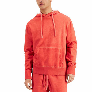 Men's Spring 100% Cotton Breathable Streetwear Acid Wash Jogger Suit Set - Product Image 5