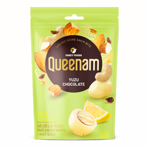 Dragées au chocolat de qualité supérieure, vente en gros, livraison mondiale, HALAL, OEM/ODM, amandes et noix de cajou enrobées de chocolat Yuzu, 150g, snacks, bonbons - Product Image 1