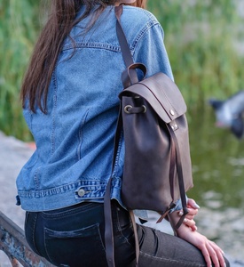 High Quality Vintage PU Waterproof Hiking Outdoor Custom Stylish Lightweight Large Capacity <b>Backpack</b> Best Price - Product Image 5