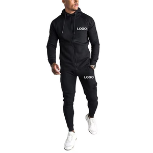 Survêtements pour hommes, ensembles de survêtements personnalisés en deux pièces, en polyester et coton, avec logo personnalisé, survêtements de sport pour hommes - Product Image 5