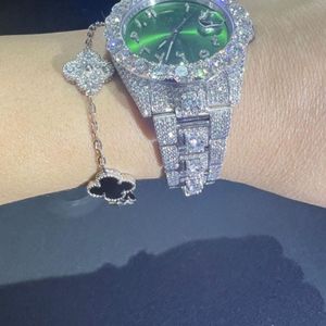 Brand New High Quality Iced Out Lab Grown <b>Watch</b> Colorless Diamond <b>Watch</b> for <b>Men</b> Best Quality Wholesale Price - Product Image 1