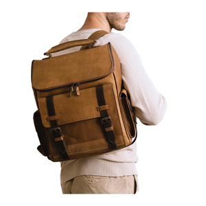 Mochilas personalizadas de diseño para portátiles, de cuero PU, para la escuela, negocios, deportes, viajes, mochila de cuero para hombre - Product Image 3