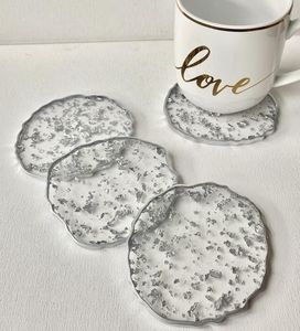 Vintage Resin 5mm <b>Coaster</b> Set <b>for</b> Bar Accessories and <b>Drink</b> Serving Protection - Product Image 3