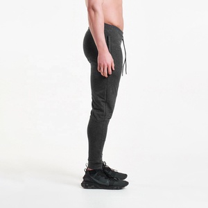 Pantalon de jogging gris foncé pour homme, personnalisable, taille élastique avec cordon de serrage et poches latérales, coupe décontractée, poids moyen, mélange coton et élasthanne - Product Image 3