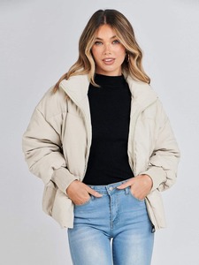 Women's Hooded Warm Winter Coat Quilted Thicken Puffer <b>Jacket</b> with Removable Fur Hood - Product Image 6