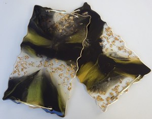 Epoxy Resin <b>tray</b> - Handmade / <b>Trinket</b> <b>Tray</b> / Serving <b>Tray</b> / Home Deco / Gift Idea - Product Image 5