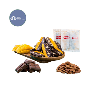 AVAILABLE Glory Natural <b>Sweet</b> Dried Mango Syrup Coated in Chocolate Premium Fruit Snack Mix Wholesale - Product Image 1