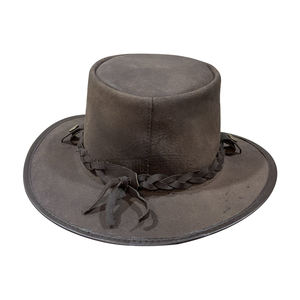 หมวกคาวบอยสีน้ำตาลคุณภาพสูงแบบตะวันตก หมวกหนังสั่งทำพิเศษ ปั๊มโลโก้ หมวกคาวบอยวินเทจ - Product Image 4