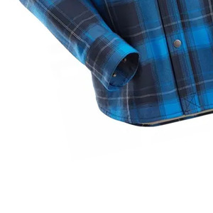 Chemise décontractée d'été pour homme à manches longues boutonnée, coupe décontractée, en flanelle respirante et écologique, fabricant OEM ODM pour l'exportation - Product Image 2
