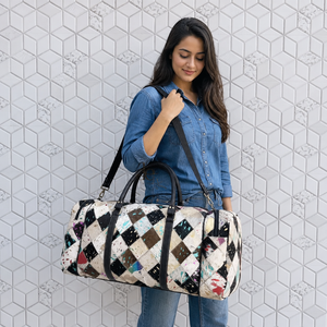 Nueva Llegada, Bolsas de Viaje de Cuero Metálico Auténtico, Diseño a Cuadros, Bolsa Hecha a Mano, Bolsa de Viaje Unisex, Multiusos, Bolsa de Lona de Gran Tamaño - Product Image 3