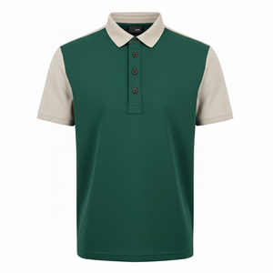 Chemises pour hommes en coton 100% à séchage rapide, à manches courtes, avec logo personnalisé imprimé en sérigraphie, rayées, tricotées, service OEM - Product Image 3
