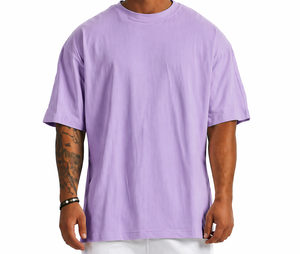 T-shirts personnalisés de haute qualité pour hommes, coupe ample, 100% coton jersey, épaules tombantes, design personnalisé pour hommes - Product Image 1