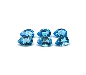Natural Swiss Blue <b>Topaz</b> Pear Cut Loose Gemstones 7mm 9mm Faceted <b>Topaz</b> Stone Wholesale Bulk For Jewelry Making Manufacturer - Product Image 6