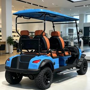 Voiturette de golf électrique au lithium personnalisable 4 places 48 volts de qualité supérieure avec personnalisation gratuite de la couleur et du logo pour usage en resort ou sur le parcours - Product Image 2