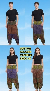 Wholesale Cotton Sama Aladdin <b>Trousers</b> <b>Women</b> Yoga Baggy Boho Style Casual Wear Loose Fit Winter Breathable Eco-Friendly Waist - Product Image 4