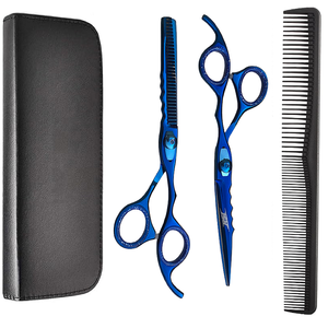 High Quality Coated Hairdressing Scissors <b>Set</b> for Professional Cutting and Thinning <b>Barber</b> and Salon Hair Styling Tools - Product Image 1