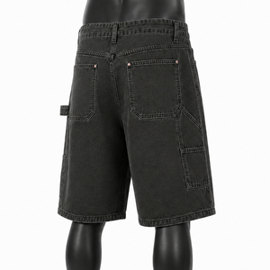 Pantalones Cortos Vaqueros Extra Grandes Personalizados para Hombre, Estilo Vintage, Lavados, Holgados, Informales - Product Image 5