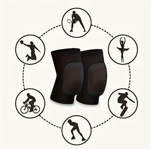 HAWK SPORTS INDUSTRIES Lot de 2 genouillères de danse en mousse épaisse et nylon avec élastique pour l'entraînement de volley-ball - Product Image 3