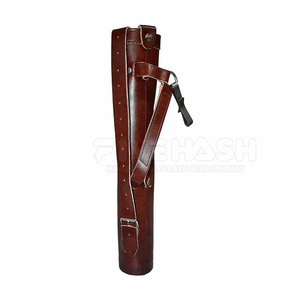 Sacoche de tir à l'arc en cuir haut de gamme pour l'extérieur, fabriquée à la main, en matériau robuste, avec sangle réglable, confortable, équipement de chasse et d'entraînement - Product Image 4