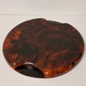 Luxury Eco-Friendly Durable Resin <b>Serving</b> <b>Tray</b> with Wooden Pattern Polished Finish for Home Restaurant Catering Use - Product Image 1