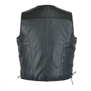 Chaleco de Motocicleta de Cuero Genuino sin Mangas para Hombre, Diseño Personalizado OEM, Transpirable, para Invierno, Último Diseño, Precio Razonable - Product Image 6
