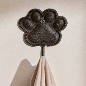 Crochet mural en fonte motif patte de chien, crochet décoratif en métal à motif animal, crochet simple - Product Image 2
