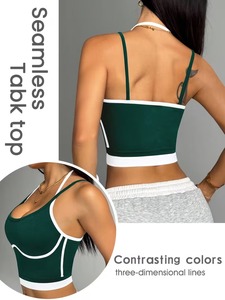 Soutien-gorge à bretelles croisées pour femmes |   Haut de sport anti-transpiration à large bande élastique |   Haute résistance aux chocs pour le jogging et l'exercice, service OEM - Product Image 5
