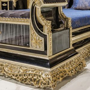 Offre Spéciale : Ensemble de Chambre Emma Luxe Classique Noir et Or – Lit Capitonnée Sculpté Style Palais Royal Européen - Product Image 4