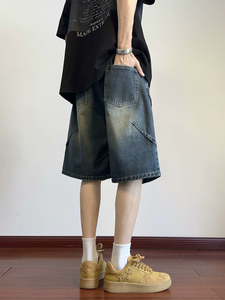 Wholesale Men's <b>Denim</b> Shorts Custom Made OEM High Quality <b>Material</b> with Custom Colors Size and Logo Breathable <b>Denim</b> Short - Product Image 2