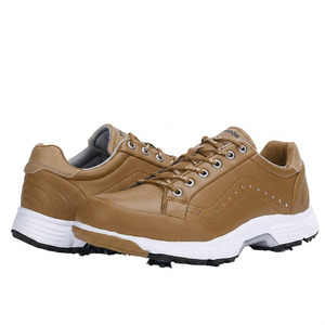Zapatos de Carreras Personalizados para Hombre, Parte Superior de Cuero Genuino, Suela de Goma, Zapatos de Golf de Talla Grande con Tacos y Púas, Duraderos para Exteriores - Product Image 4