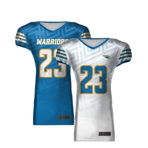 Dernier modèle de maillot de football américain unisexe imprimé bon marché haut de gamme respirant produit avec option grande taille uniforme américain - Product Image 1