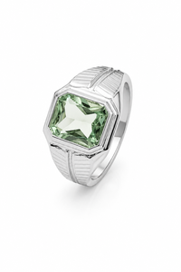 Bague en améthyste verte en argent sterling 925 KLSR12409 - Product Image 1