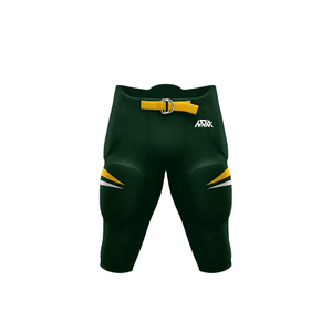 Pantalons de football américain rembourrés personnalisés en gros, pantalons d'entraînement de football en spandex épais avec protections et panneaux en maille - Product Image 2