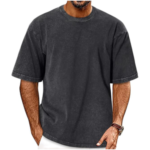 Men oversized drop shoulders <b>tshirt</b> for men and women 100% cotton 300 GSM Soft Cotton Breathable Tee - Product Image 5