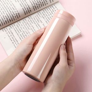 Gourde isotherme rose anti-fuite en acier inoxydable de 200/280 ml avec isolation sous vide pour la maison et le bureau - Product Image 2