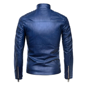 Veste en cuir respirante de style urbain pour homme, en peau d'agneau véritable noire, de haute qualité, prix abordable, vente en gros - Product Image 2